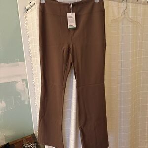 Halara High Waisted Casual Flare Pants Brown Women’s Large NWT